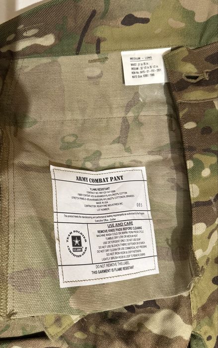 Штани US Army Combat Pants Multicam OCP під наколінники