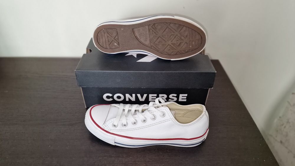 Converse białe SKÓRZANE