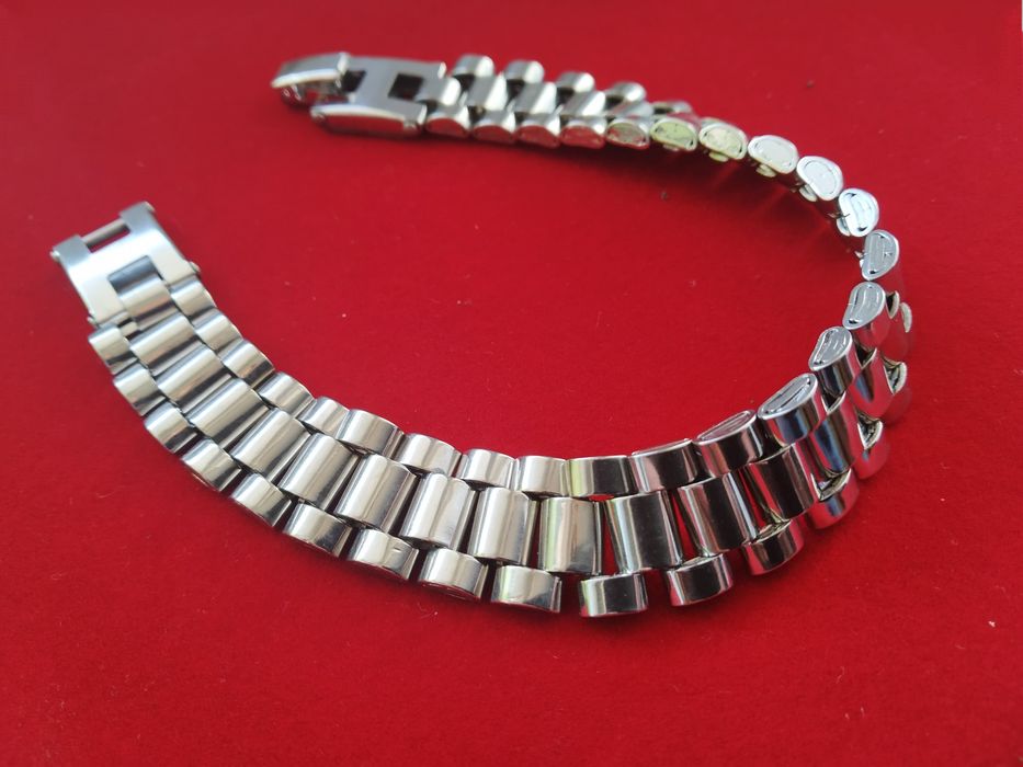 Bransoletka Typu "ROLEX" MĘSKA ,srebrna,Stal Szlachetna 316L
