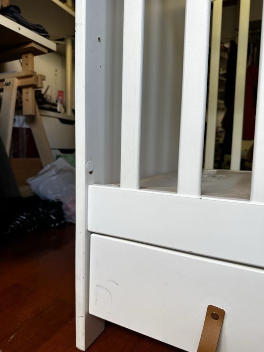 Berço IKEA Gonatt + colchão ortopédico ZIPPY  60x120