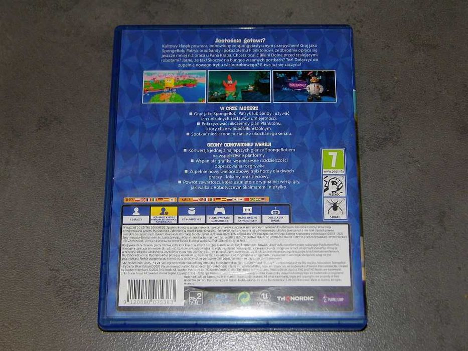 Gry na PS4 Need for Speed Payback, Fifa 22, The Sims 4, SpongeBob PL