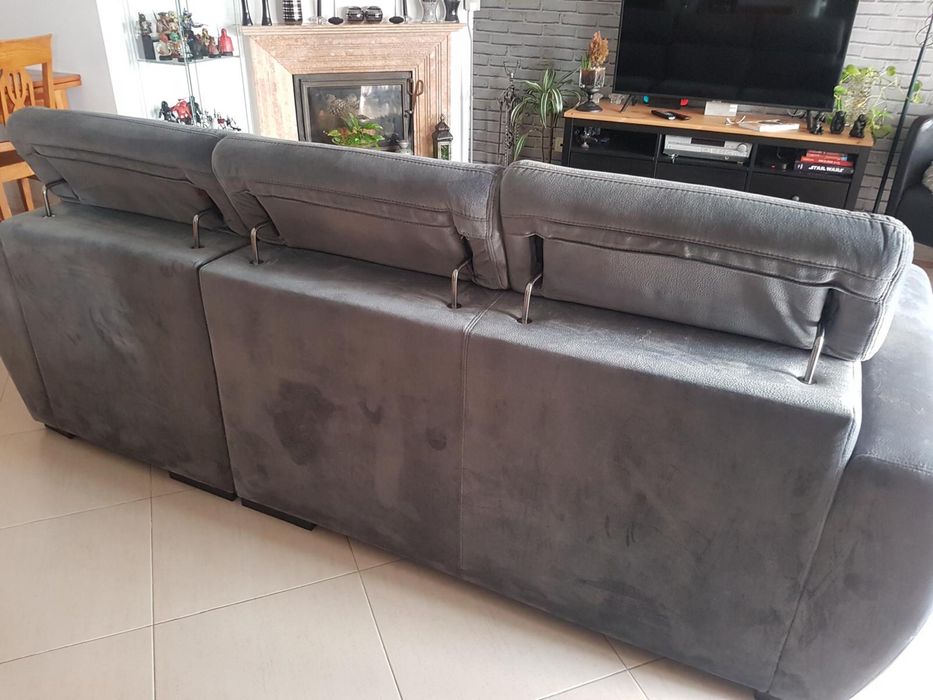 Sofa cinza modular