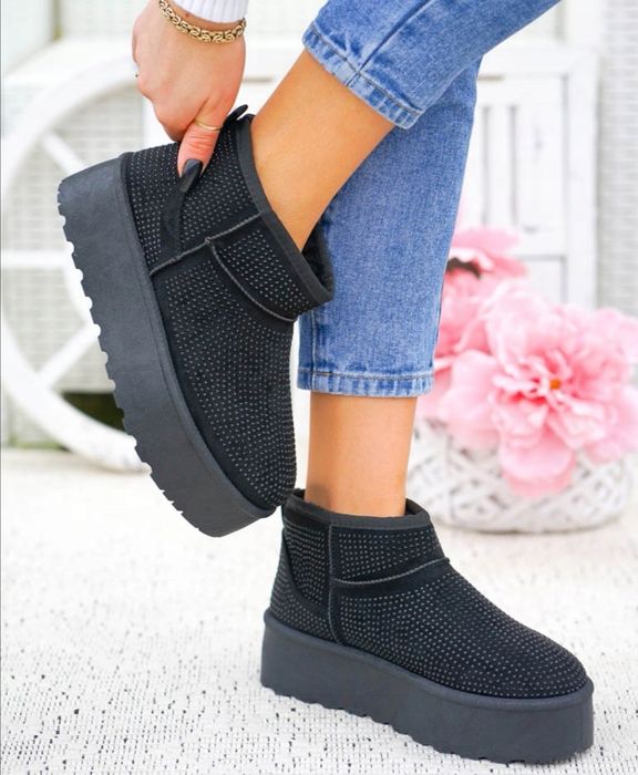 36 37 38 botki 39 40 41 śniegowce na platformie krótkie wsuwane emu ug