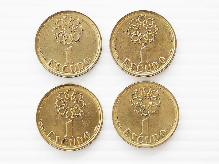 Lote de 4 Moedas 1 Escudo 1998