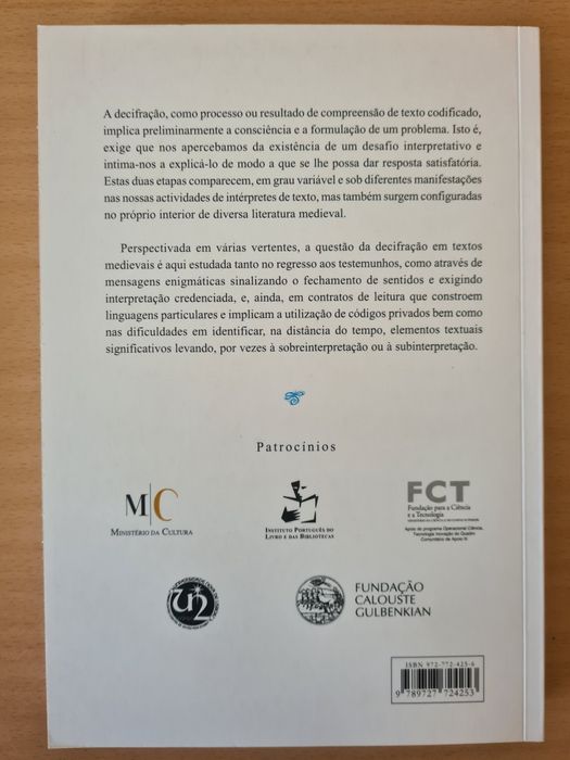Livro "Da Decifração em Textos Medievais"