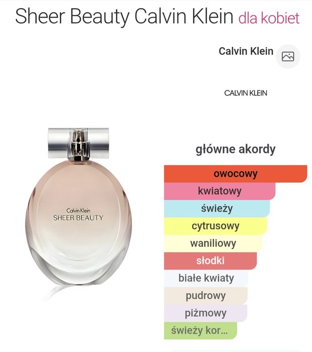 Damskie EDT Calvin Klein Sheer Beauty 100ml kobiecy klasyczny