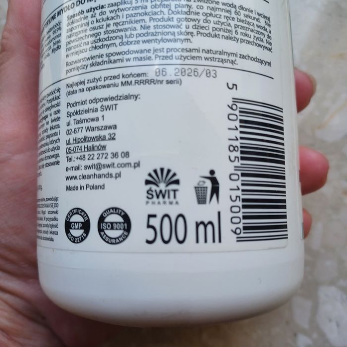 Mydło CLEANMED z maliną i trawą cytrynową/ antybakteryjne 500ml