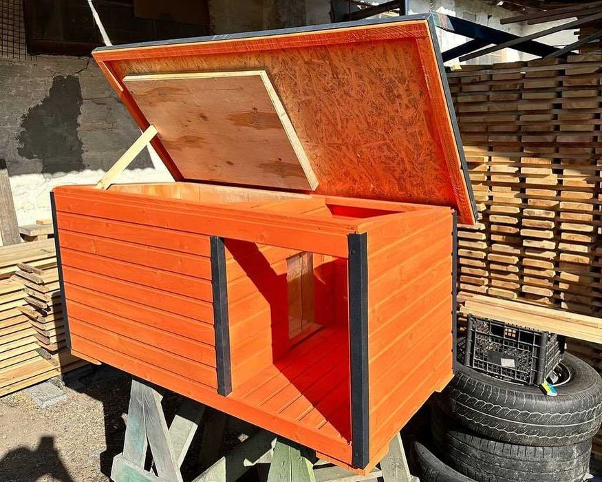 Буда для Кане Корсе Алабая Овчарки утеплені | 75, 85, 95, 107, 123 см