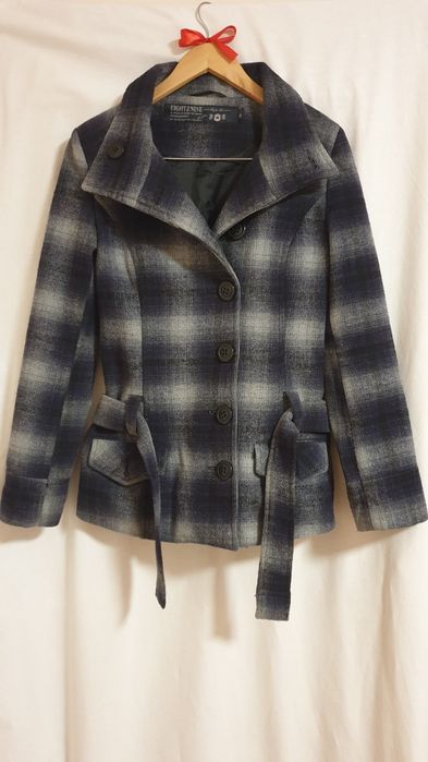 Płaszcz wełniany w kratkę Eight2Nine M