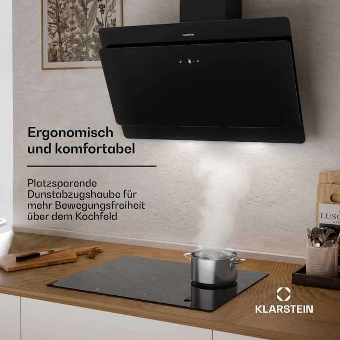 Вытяжка кухонная наклонная витяжка кухонна Klarstein Aurica 90