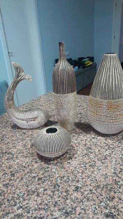 Conjunto de decoração castanha