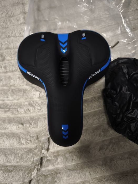 Selim de bicicleta oGoDeal em gel confortável, azul, para homem e mulh