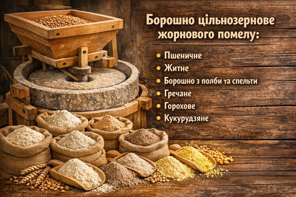 Борошно (мука) цільнозернове