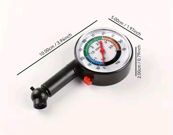 Manómetro de Pressão de Ar de pneus auto, moto, bicicleta, etc. Novo