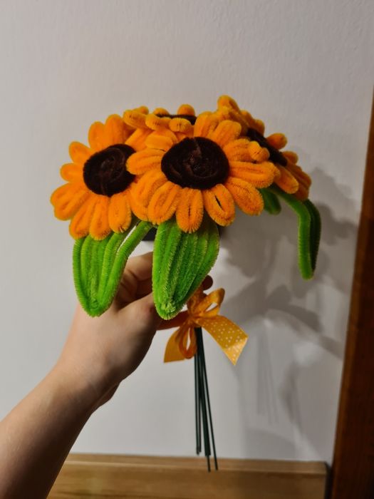 Bukiet słoneczników hand made wieczne kwiaty