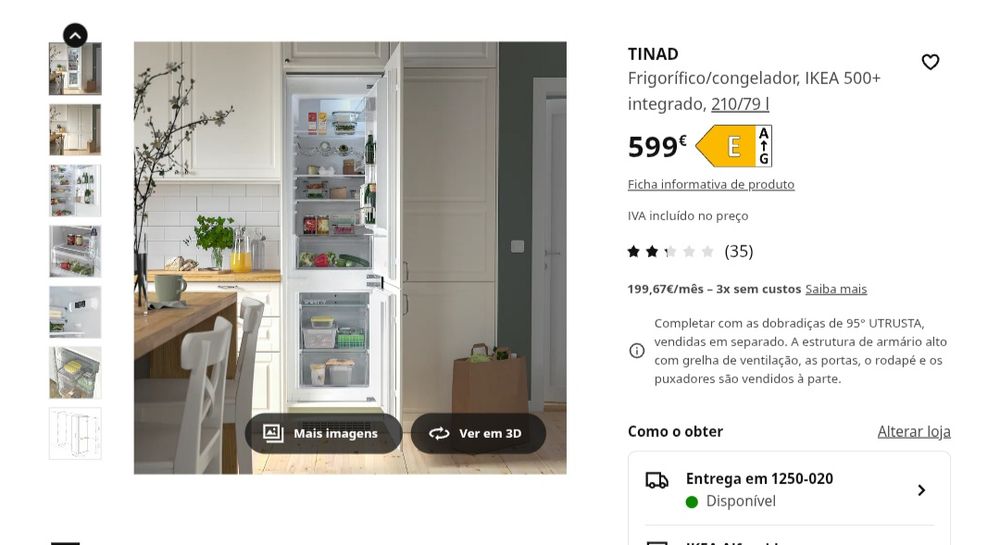 Frigorífico IKEA novo