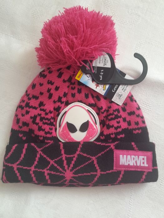 Нова зимова шапка Marwel Spider-Gwen (Ghost-Spider),1-3 роки
