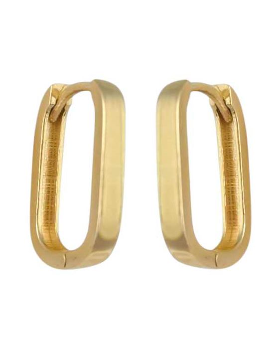 Złote, prostokątne kolczyki pr.585