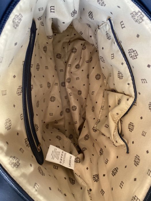 MONNARI torba damska listonoszka plisowany panel granatowa BAG1500-K01