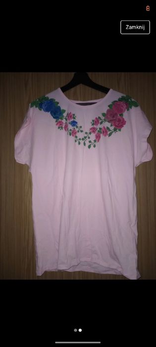 Kwiatowa nowa różowa bluzka 2xl