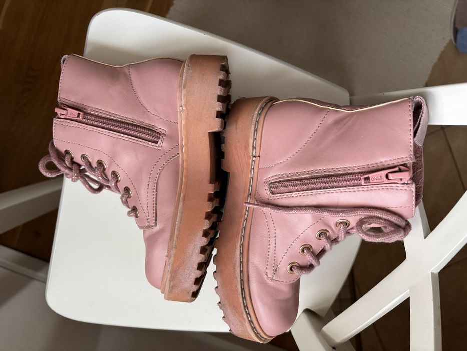 H&M 28 Botki różowe przejsciowe dla dziewczynki
