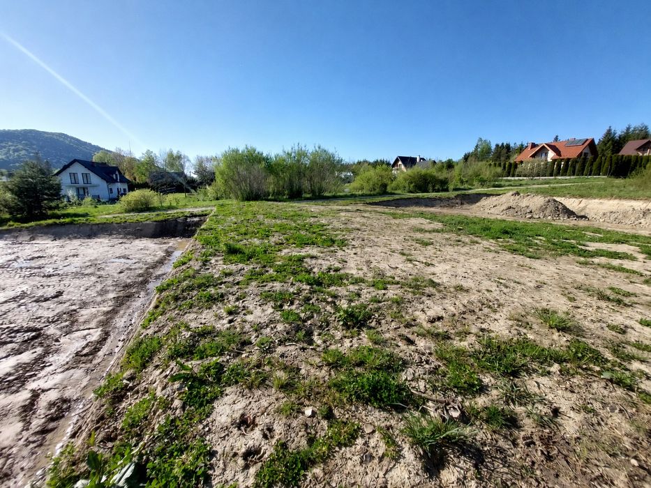 Działka budowlana Beskid Niski przygotowana pod budowę. - Widok 2