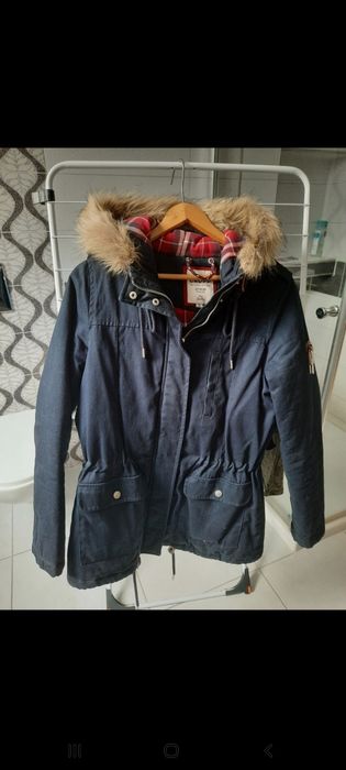 Granatowa parka Cropp 36, S