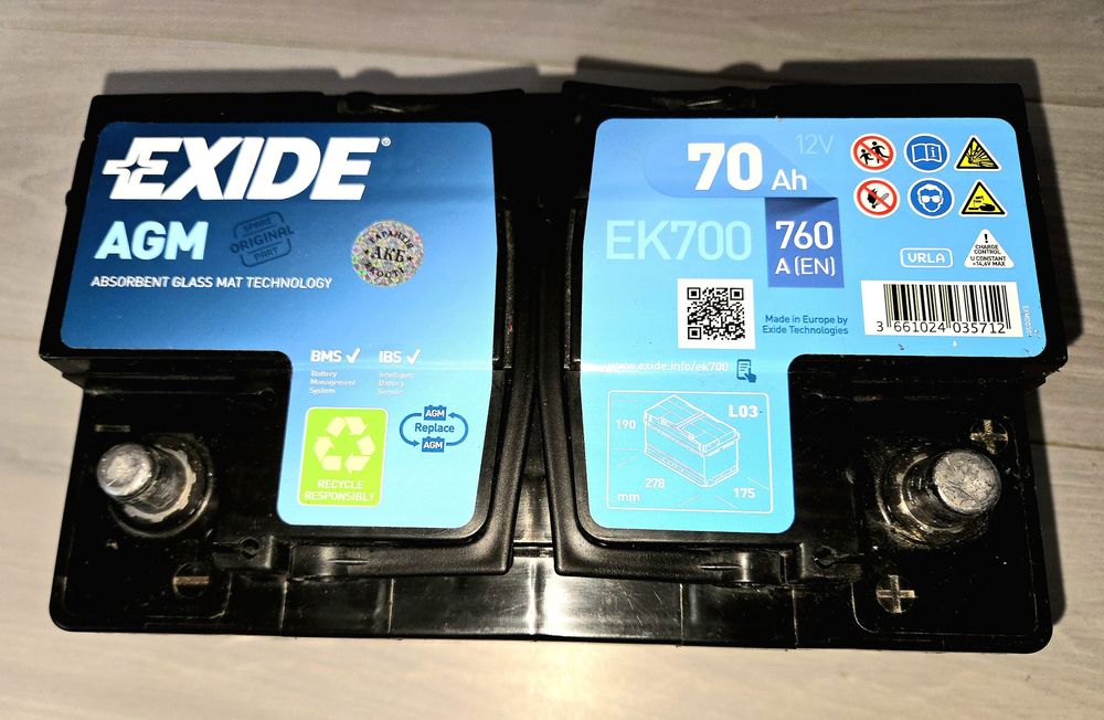 Аккумулятор EXIDE AGM 760A
