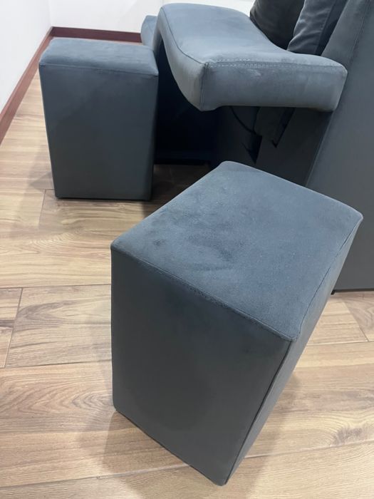 Sofa chaise long cinza em otimo estado