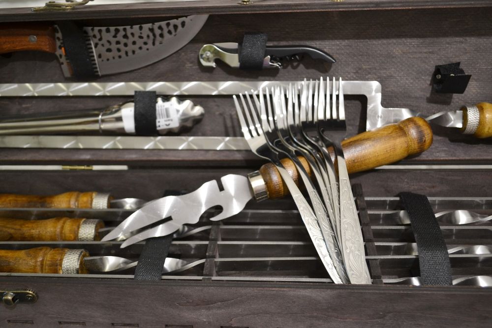 Акция ! Шампура набор мясной в подарочном кейсе