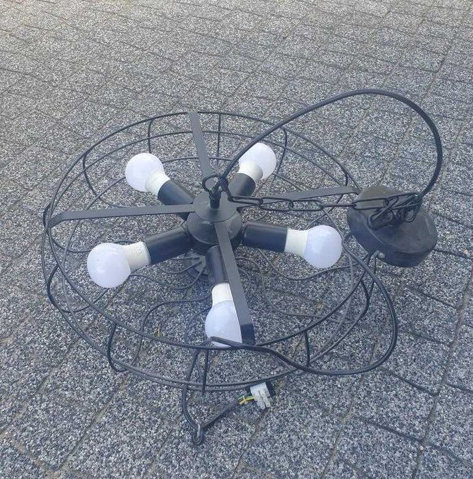 Lampa wisząca FAN Azzardo FLM02-BK AZ2532 jak NOWA!