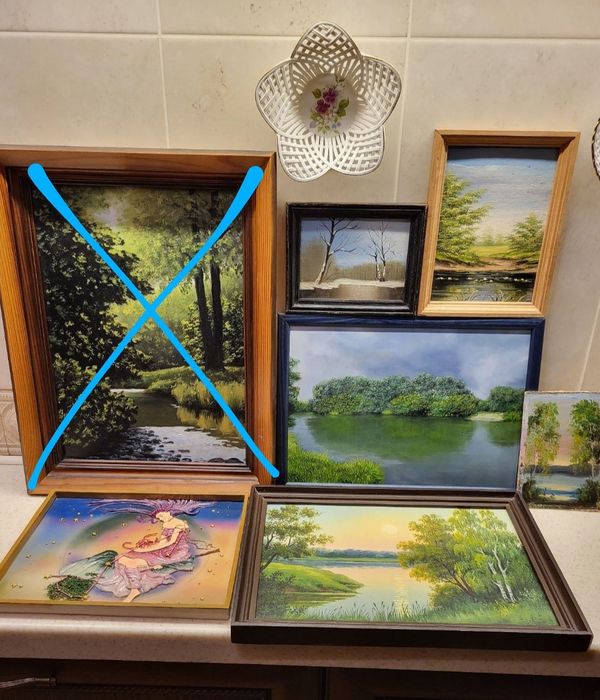 Картины авторские,ручная работа масляными красками,рамы