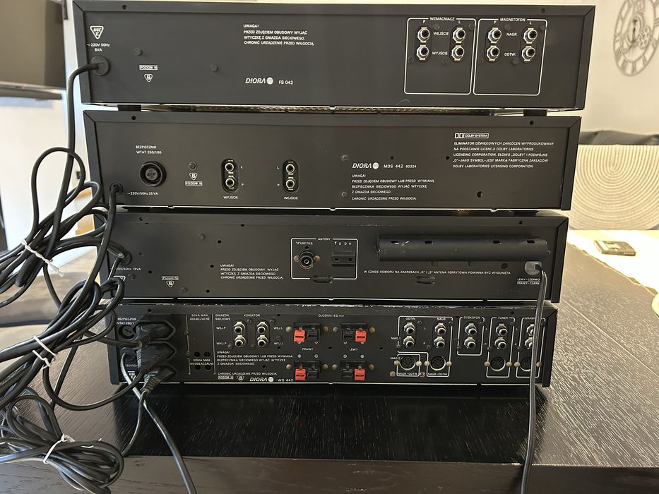 Wieża Unitra Diora SSL-042 MDS-442/AS-946/WS-442/FS-042 Czarna Unikat Idealny Stan