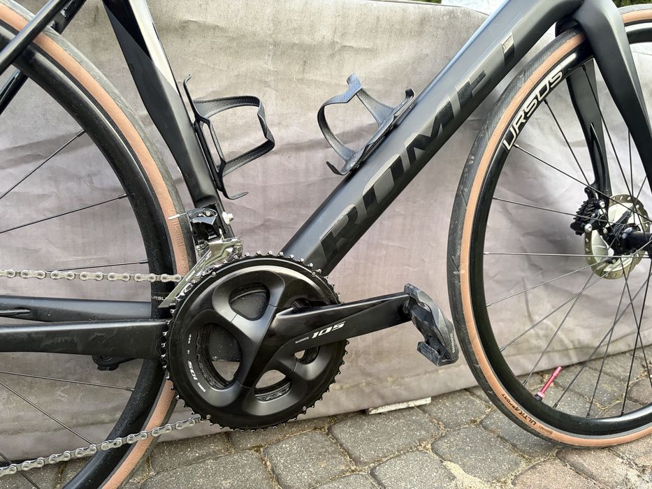 Rower szosowy romet huragan disc XL karbon pomiar mocy