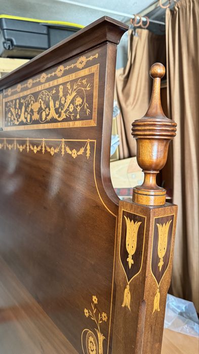 Cama antiga vintage casal madeira maçissa