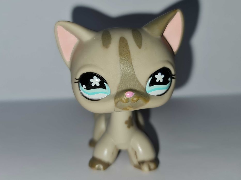 Oryginalny Littlest pet shop szary kot shorthair #468 LPS Katowice