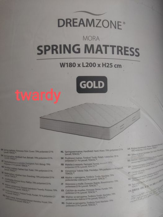 Nowy Materac DREAMZONE 180x200x25