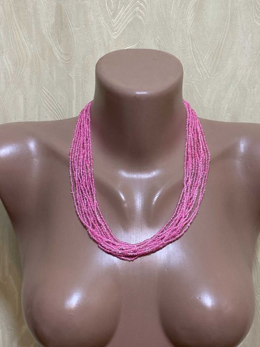 Многослойное ожерелье из бисера бусы, 51см