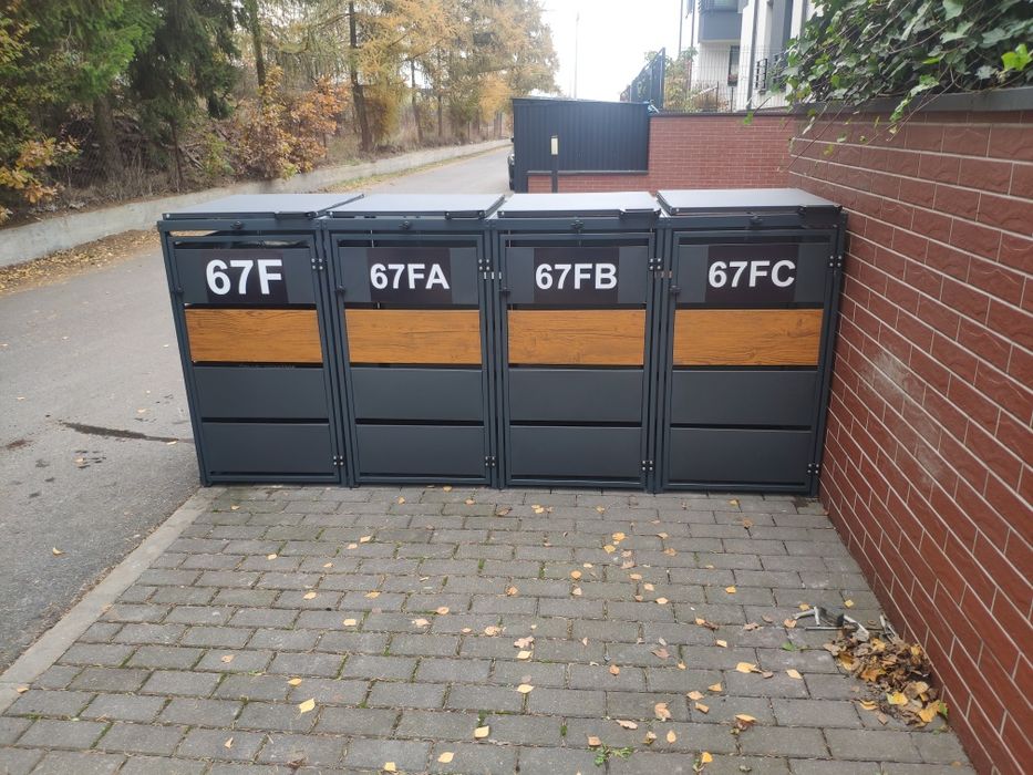 Zabudowa koszy na śmieci, montaż.