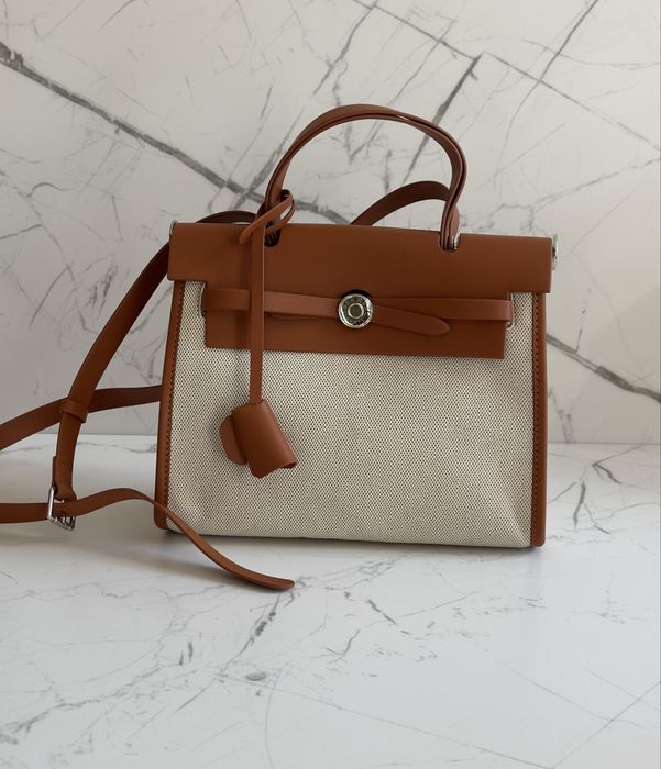 Сумка Hermes Herbag 25 sm gold, ермес хербек рижа, эрмес черная