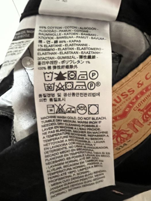 Spodnie levis strauss czarne jeansy W30 L32