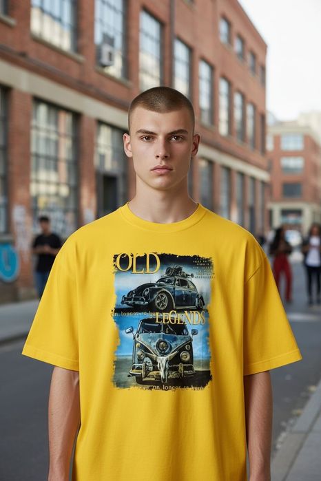 Oryginalny T-shirt z nadrukiem, rozmiar XL