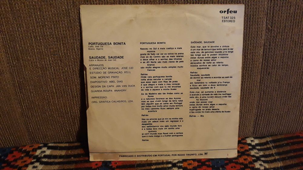 José Cid - Portuguesa bonita - single - portes incluídos