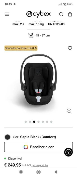 Carrinho de bebe cybex com babycoque