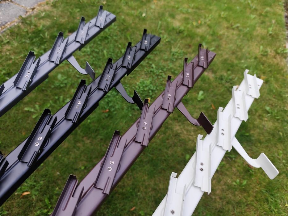 System żaluzji 109 cm, ruchome deseczki, metalowy. Stalowy mechanizm