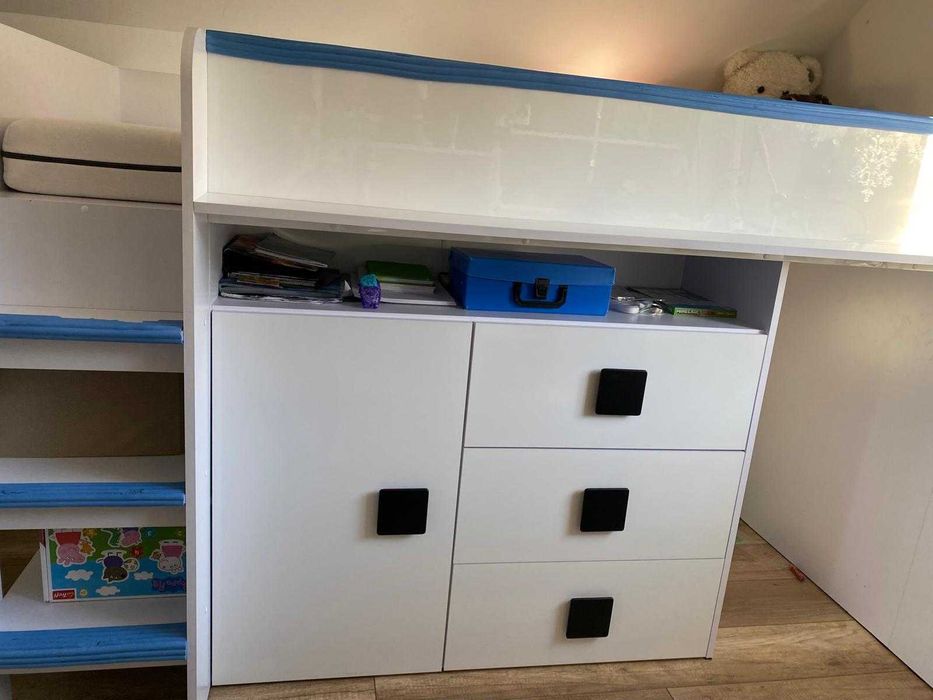 Łóżko piętrowe antresola TOLEDO 1 z biurkiem