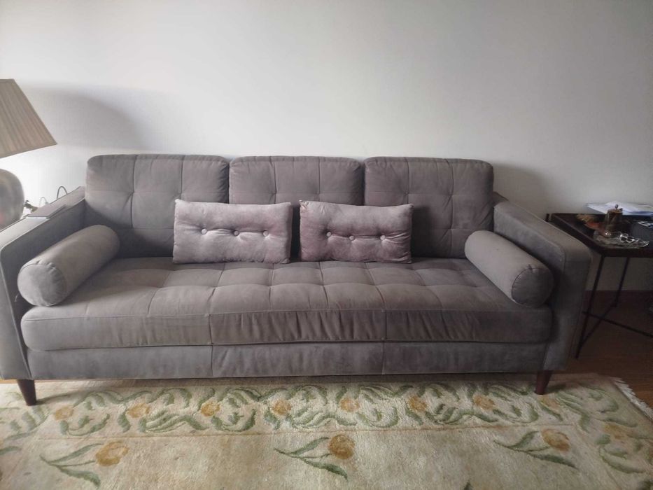 Sofa tecido cinza