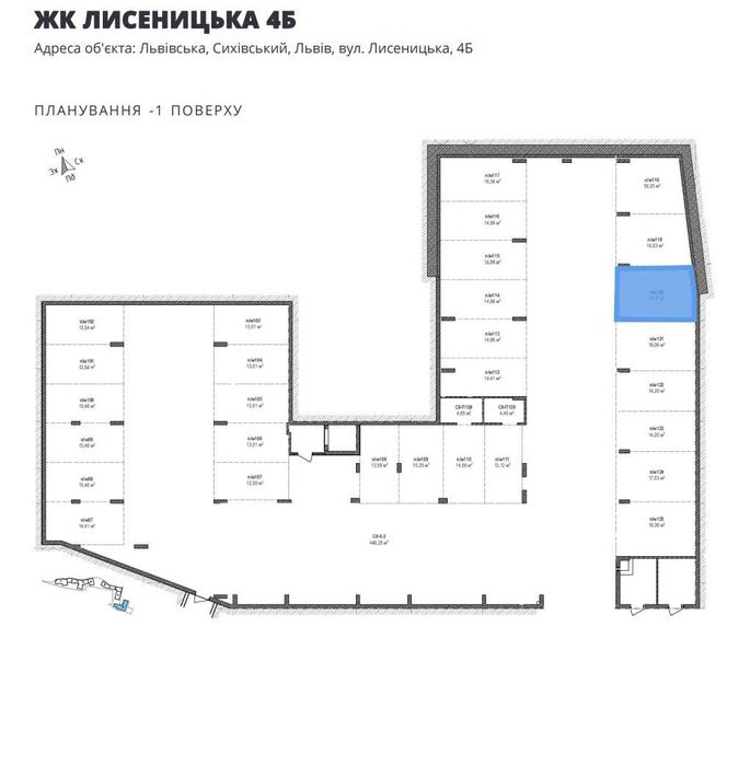 БЕЗ комісії/продаж підземного паркінгу 18,37м, ЖК на Лисеницькій, л-ція Пасічна, 142 квартири/125 паркомісця