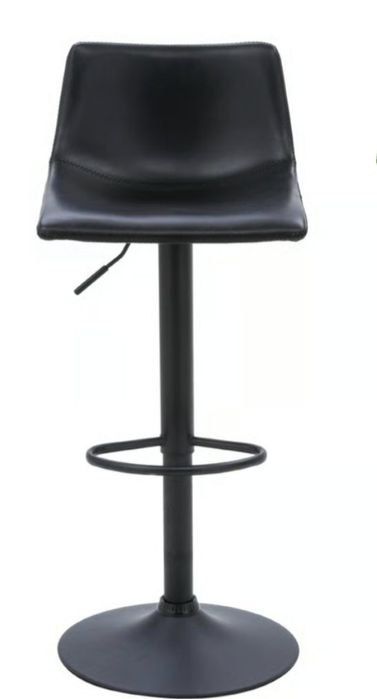 Krzesło barowe hoker czarne ekoskóra