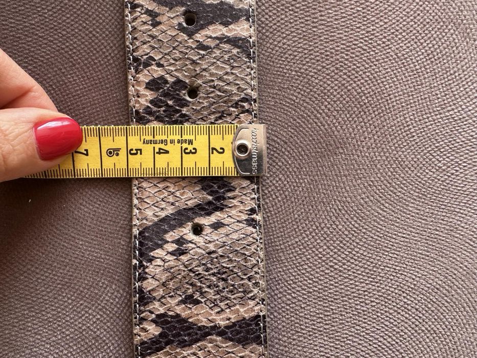 Ремінь Betsey Johnson sz m Snake print wide brown belt vintage retro
